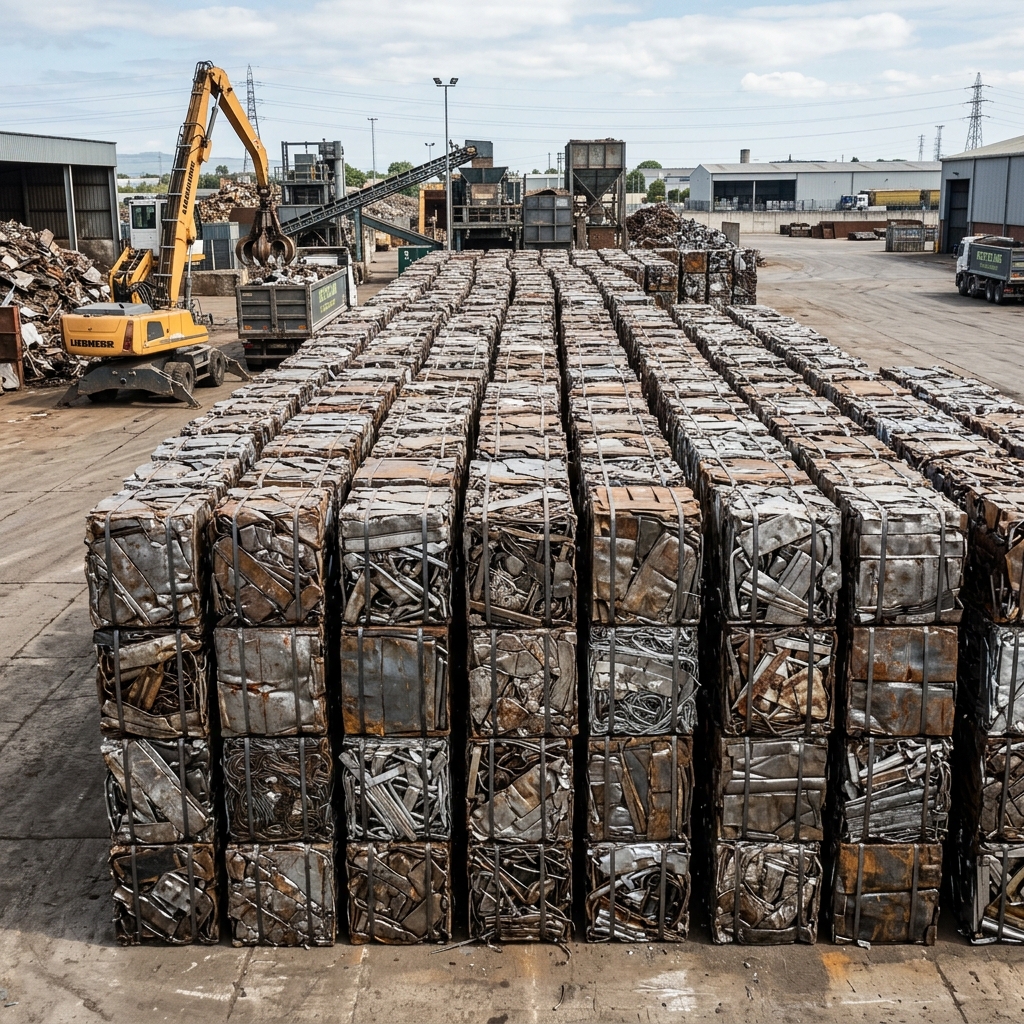 Premium compressed bundle steel scrap
