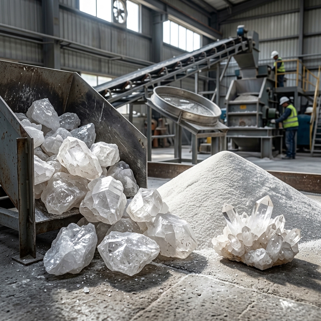 Silica quartz industrial minerals